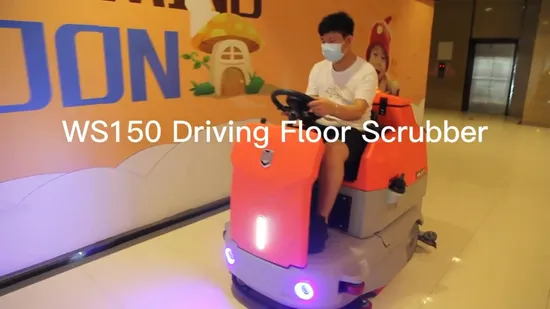 Low-Noise Smart Floor Cleaning Machine Ride on Electric Double Brush Floor Scrubber with CE Certificate